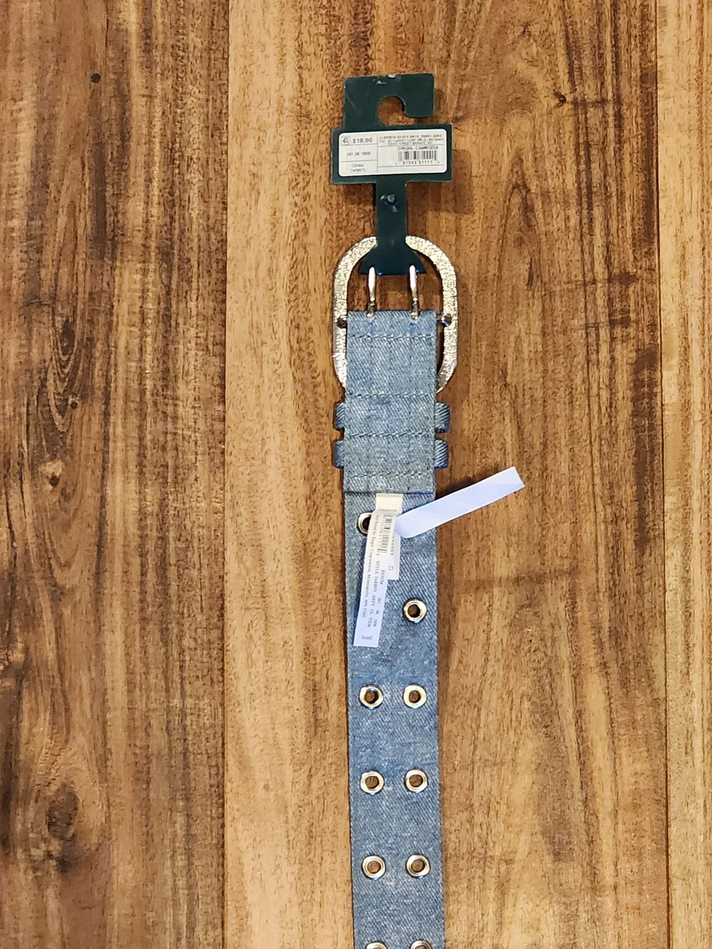 Nwt Wild Fable Denim Blue Double-Row Grommet Belt